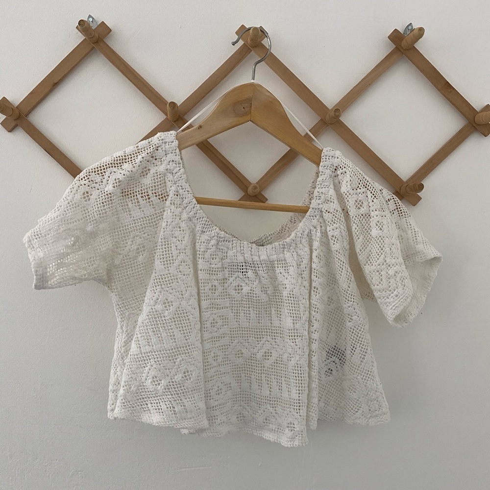 BANANA REPUBLIC Crop Top — White XXS